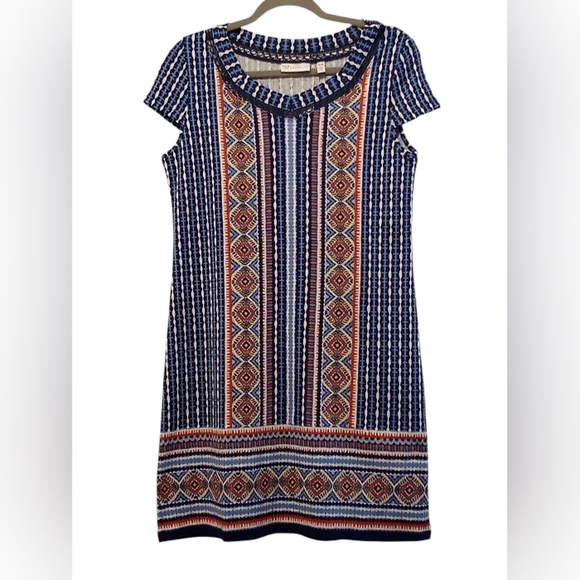 Rafaella Dresses & Skirts - Raffella - Raffella Sportswear, Multi Color, 100% Cotton, Cap Sleeves , Round...